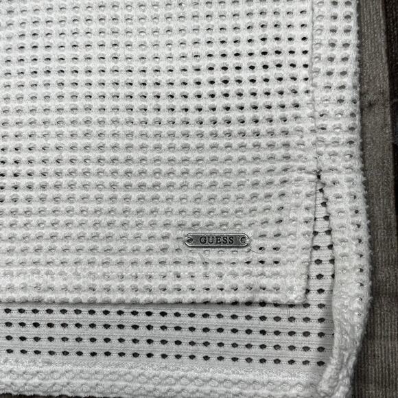 Guess Logo Short Sleeve Mesh Hooded Pullover Tee Shirt Mens Size 2XL - Picture 2 of 9